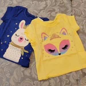 Children’s Place T-shirts Set, short sleeves glitter